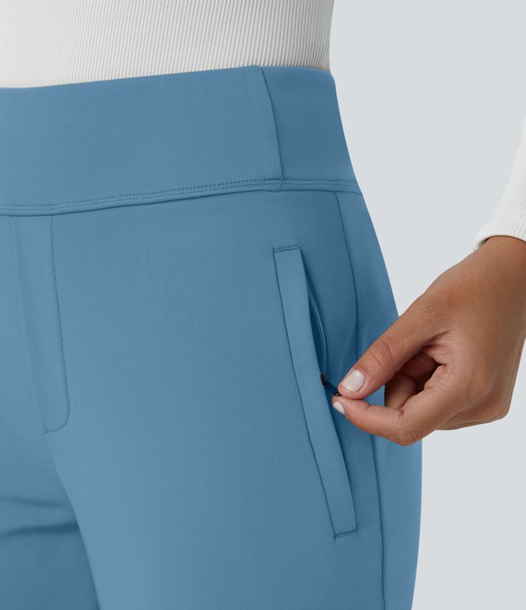 Halara Flex™ DayStretch Mid Rise Side Zipper Pocket Work Flare Pants