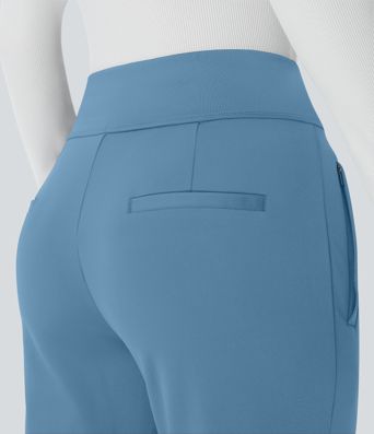 Halara Flex™ DayStretch Mid Rise Side Zipper Pocket Work Flare Pants