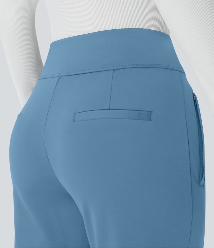 Halara Flex™ DayStretch Mid Rise Side Zipper Pocket Work Flare Pants
