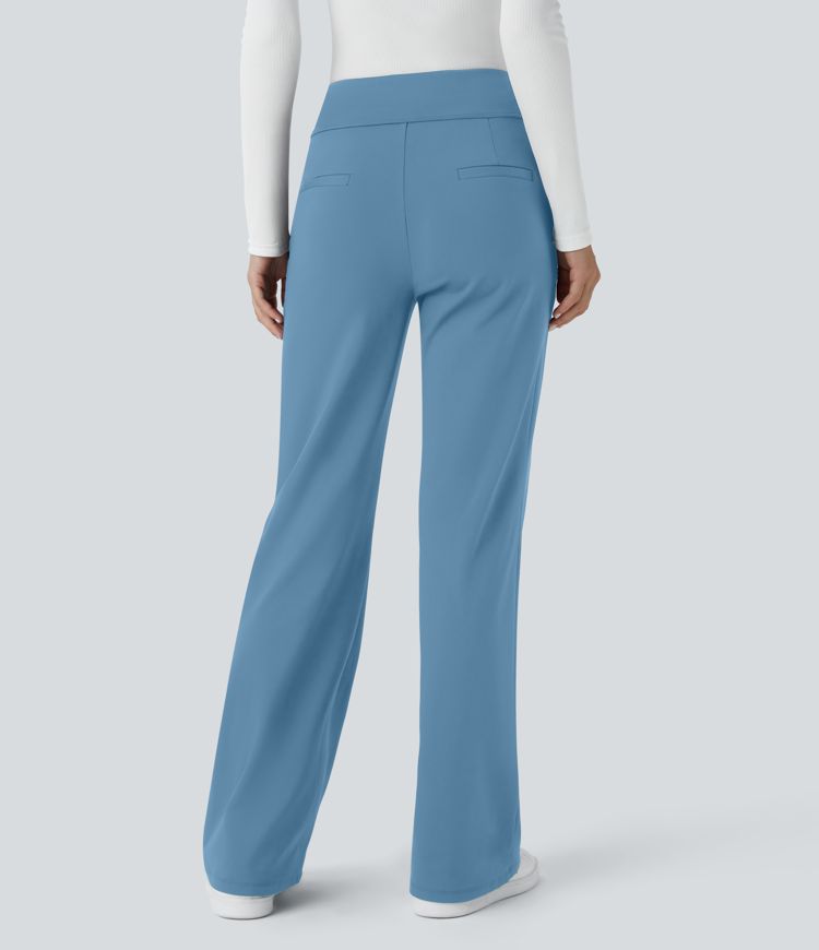 Halara Flex™ DayStretch Mid Rise Side Zipper Pocket Work Flare Pants