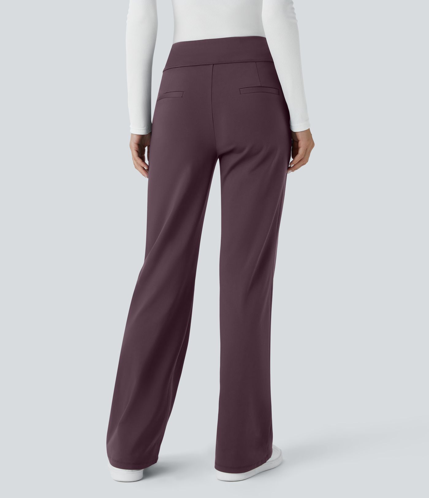 Halara Flex™ DayStretch Mid Rise Side Zipper Pocket Work Flared Trousers