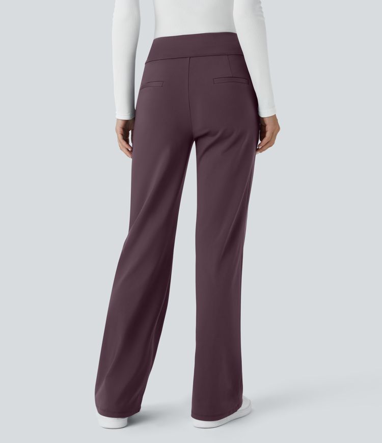 Halara Flex™ DayStretch Mid Rise Side Zipper Pocket Work Flared Trousers