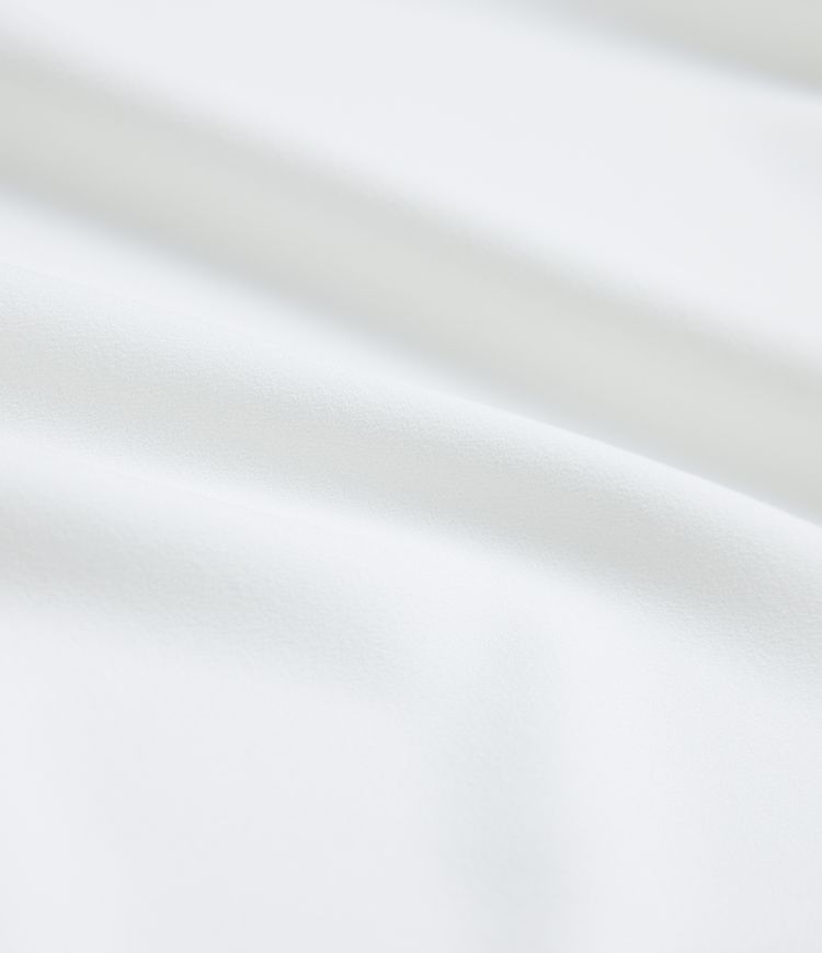 Camisa de oficina de gasa de manga larga con cuello en V antiarrugas