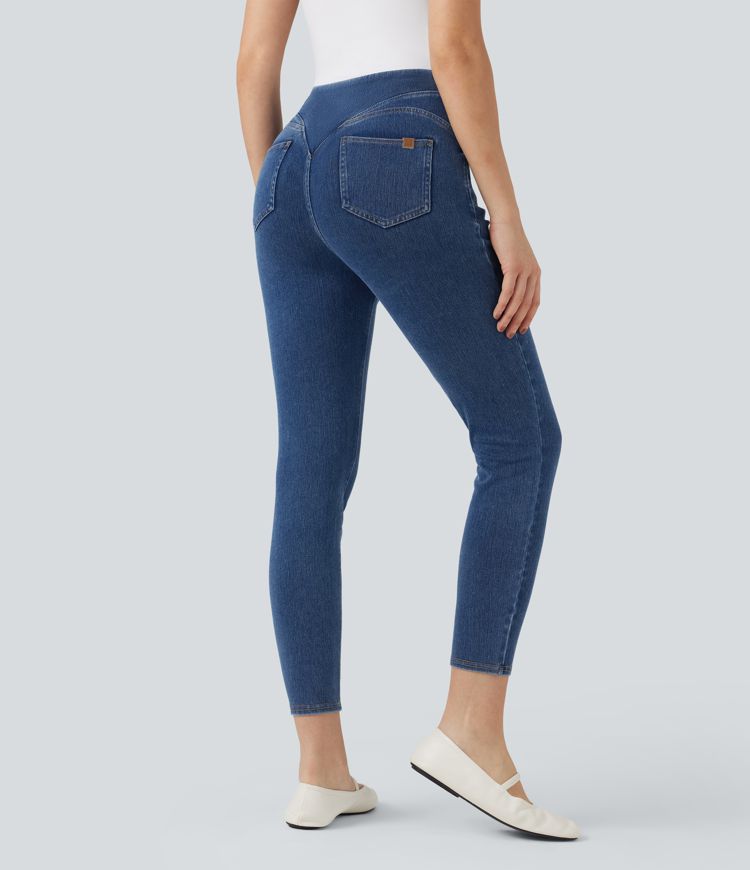 Legging 7/8 denim Halara Flex™ SoCinched gainant effet push-up taille haute avec poches