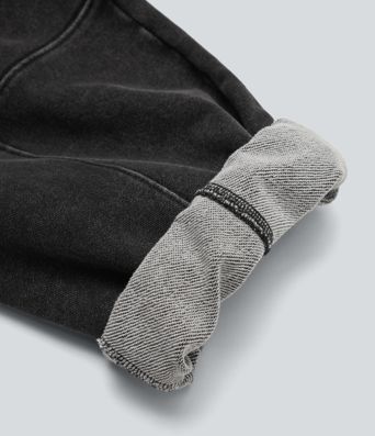 Halara Flex™ Mid Rise Drawstring Denim Casual French Terry Baggy Sweatpants with Pockets