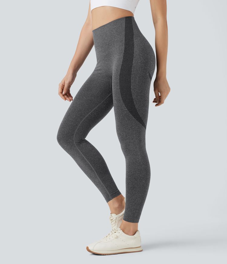 Seamless Flow High Waisted 7/8 Yoga Leggings