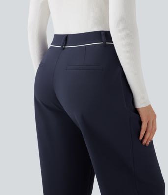 SoftlyZero™ Plush Thermal Mid Rise Straight Leg Work Trousers with Pockets