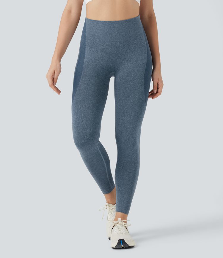 Seamless Flow High Waisted 7/8 Yoga Leggings