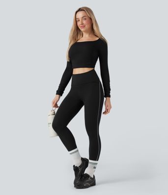 SoftlyZero™ Reflective High Waisted Tummy Control Hiking Leggings with Pockets-UPF50+