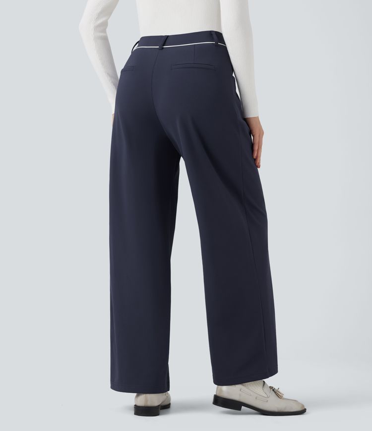 SoftlyZero™ Plush Thermal Mid Rise Straight Leg Work Trousers with Pockets