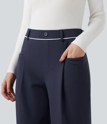 SoftlyZero™ Plush Thermal Mid Rise Straight Leg Work Trousers with Pockets