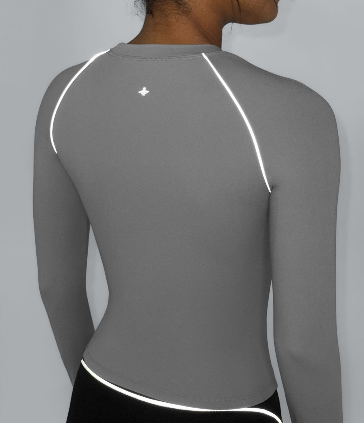 SoftlyZero™ Reflective Lines Long Sleeve Thumb Holes Hiking Sports Top-UPF50+