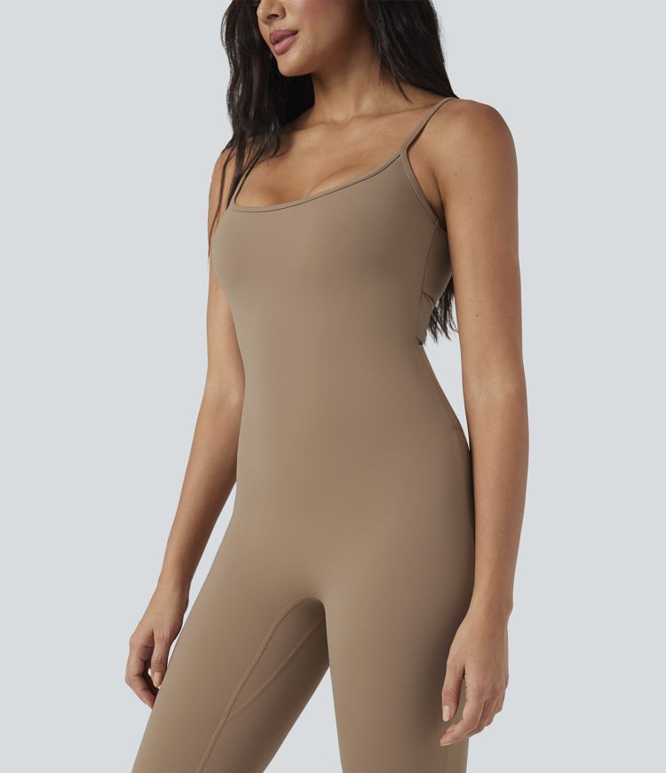 Combinaison de yoga SoftlyZero™ aérée col U toucher frais - Édition Easy Peasy - UPF50+