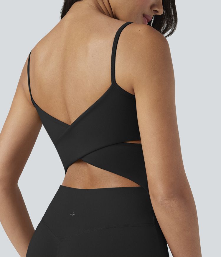 SoftlyZero™ Airy U Neck Cool Touch Yoga Jumpsuit-Easy Peezy Edition-UPF50+