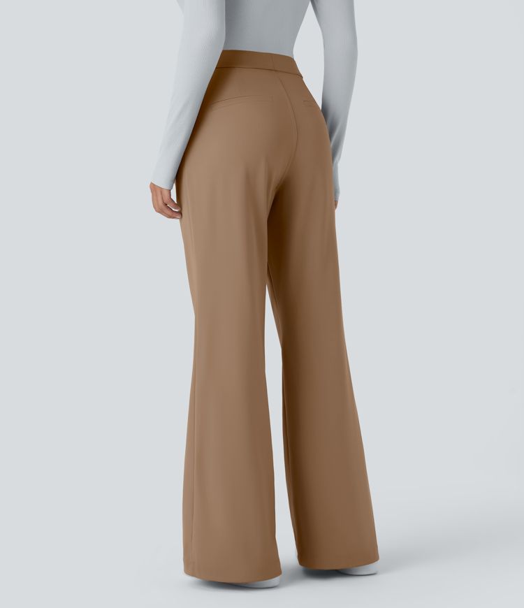 Halara Flex™ High Waisted Plicated Side Pocket Work Flare Pants