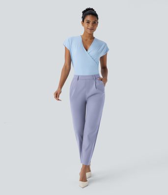 Halara Flex™ DayStretch High Waisted Pocket Ankle Length Tapered Work Pants Halara Flex™ DayStretch High Waisted Pocket Ankle Length Tapered Work Pants