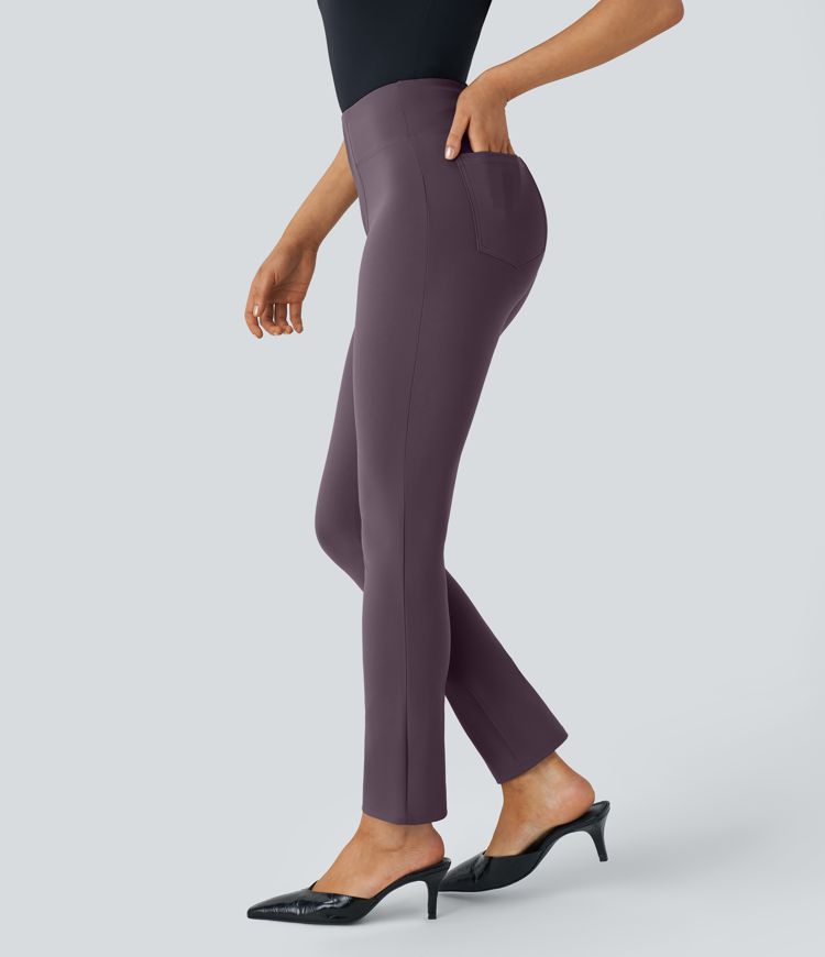Pantalón Halara Flex™ oficina ajustado tiro alto bolsillo lateral posterior