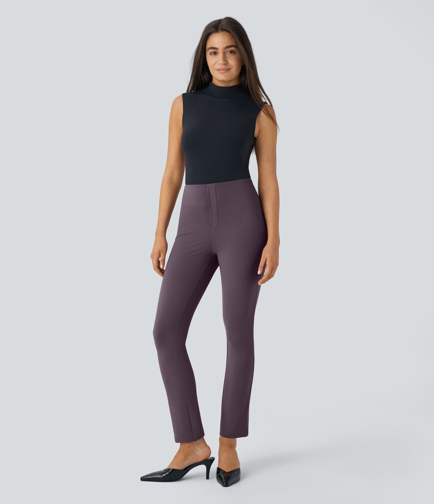 Pantalón Halara Flex™ oficina ajustado tiro alto bolsillo lateral posterior