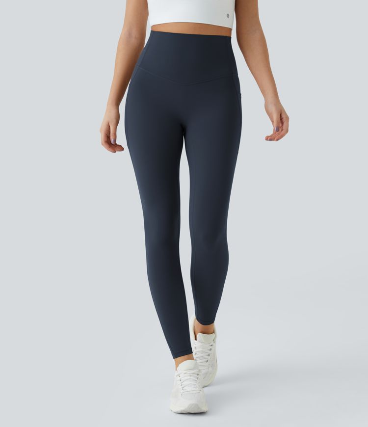 High Waisted Side Pocket Shaping Training Capri Leggings