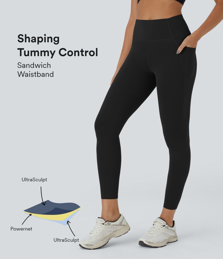 Halara UltraSculpt™ SoCinched High Waisted Tummy Control Pocket Training Leggings