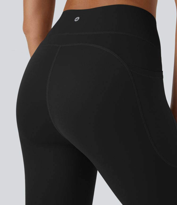 Nala レギンス　High waist half leggings Half Moon Legging, Black Heather - OhmFit Activewear