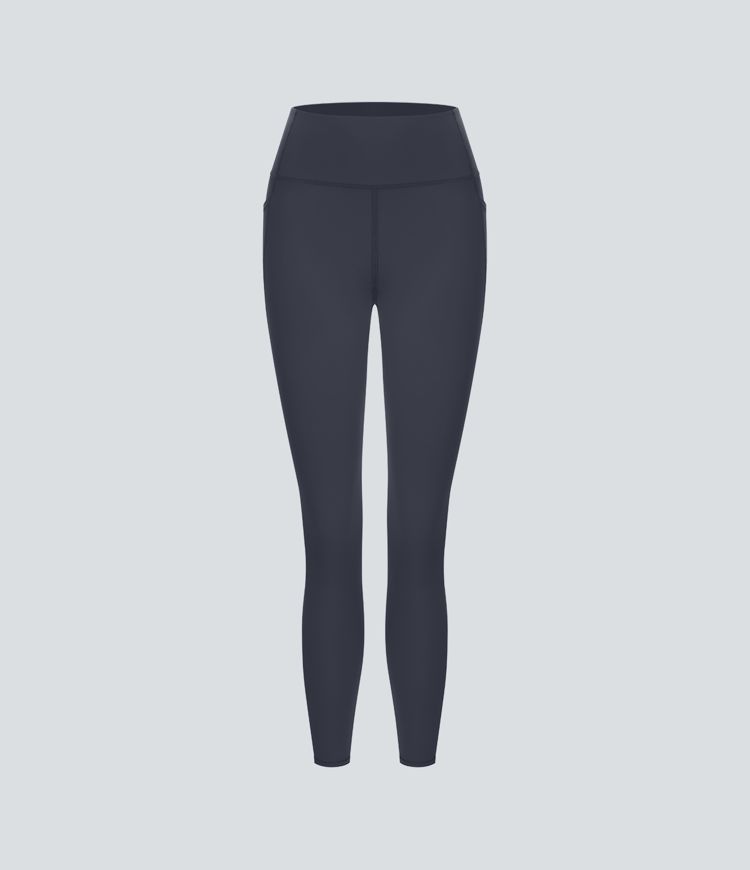 7/8 high-waisted training leggings with side pockets
