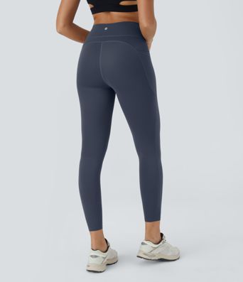 7/8 high-waisted training leggings with side pockets