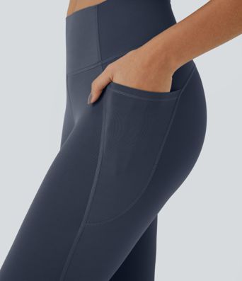 7/8 high-waisted training leggings with side pockets
