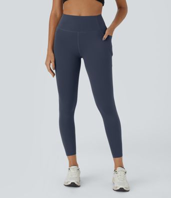 7/8 high-waisted training leggings with side pockets