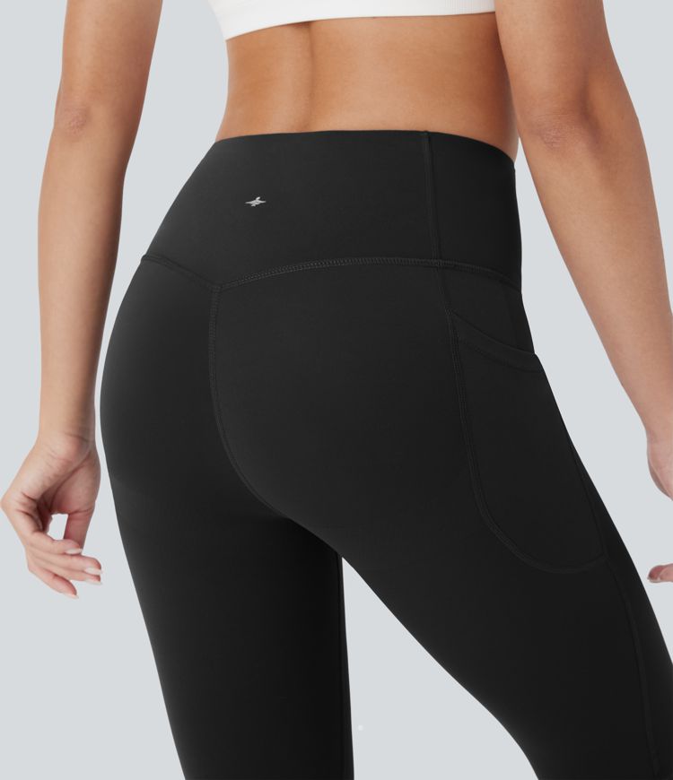 Halara UltraSculpt™ High Waisted Butt Lifting Tummy Control Shaping Capri Tights Women Active Scrunch Leggings with Pockets