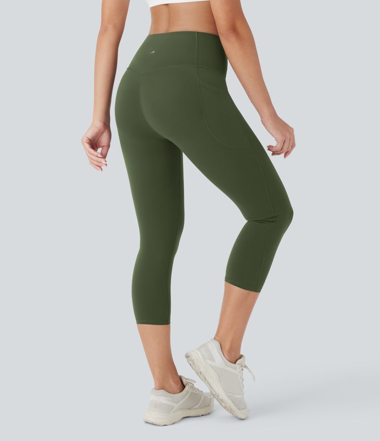 Halara UltraSculpt™ SoCinched High Waisted Butt Lifting Tummy Control Pocket Shaping Capri Training Leggings