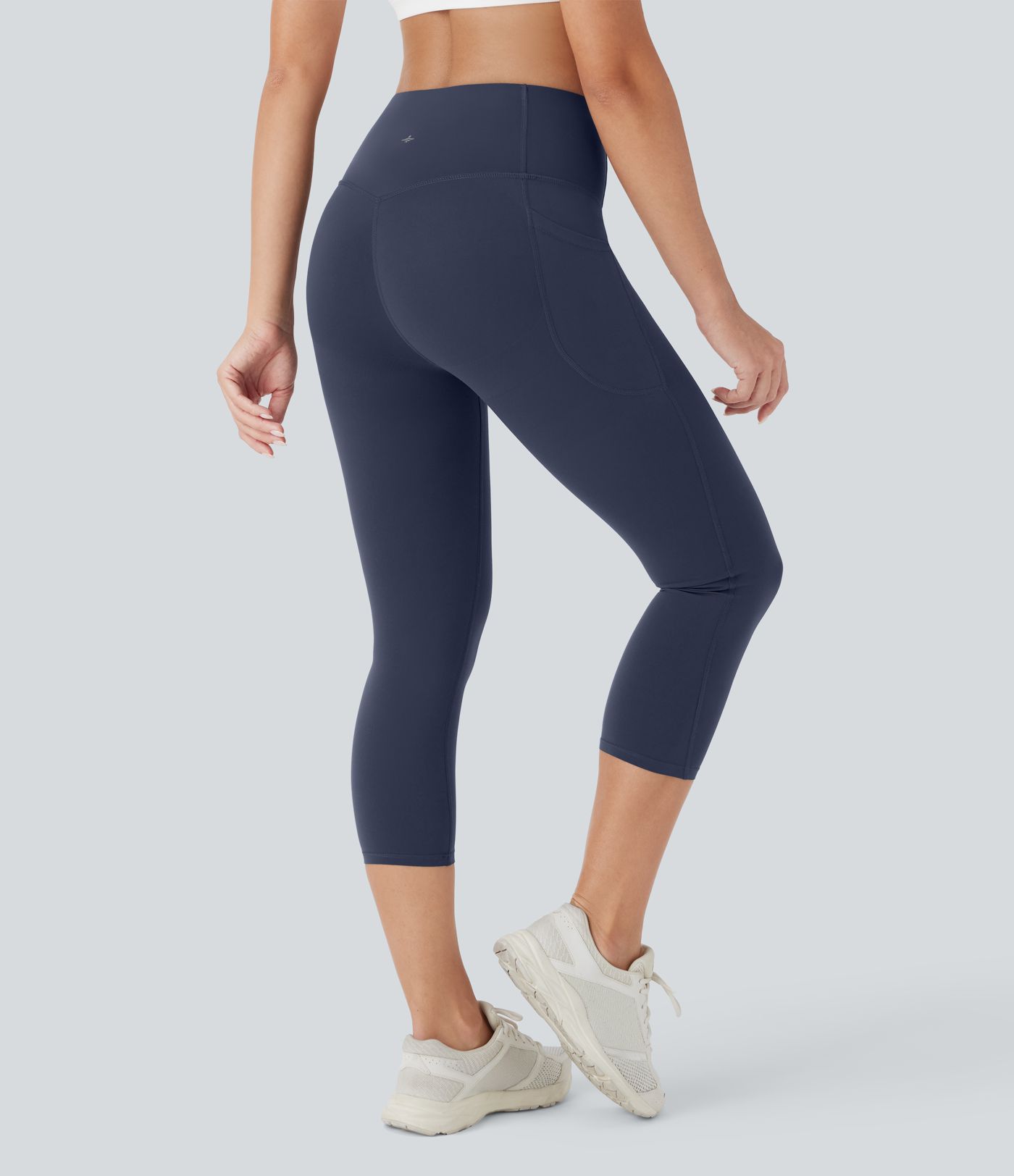 Halara UltraSculpt™ SoCinched Aukšto juosmens klubų pakėlimo, pilvo kontrolės, kišenėlės ir formos treniruočių tamprės