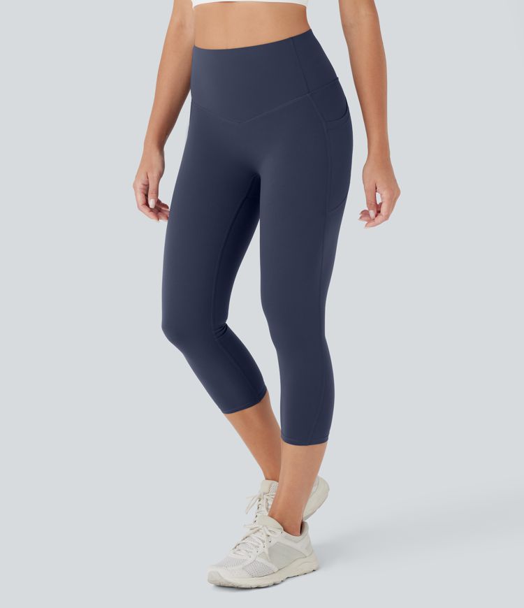 Halara UltraSculpt™ SoCinched Aukšto juosmens klubų pakėlimo, pilvo kontrolės, kišenėlės ir formos treniruočių tamprės