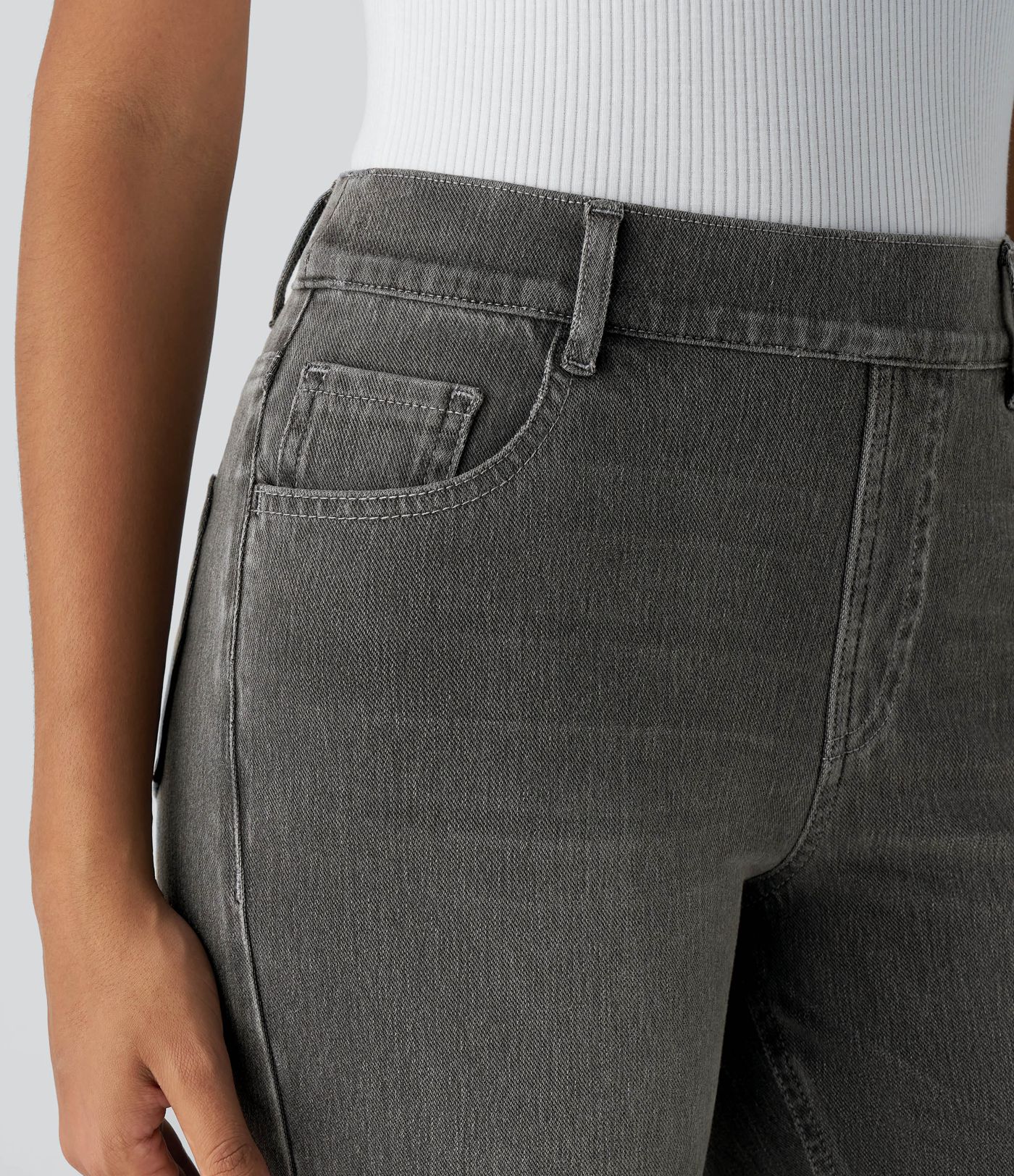 Halara Flex™ High Waisted Pockets Women Straight Leg Washed Denim Casual Jeans