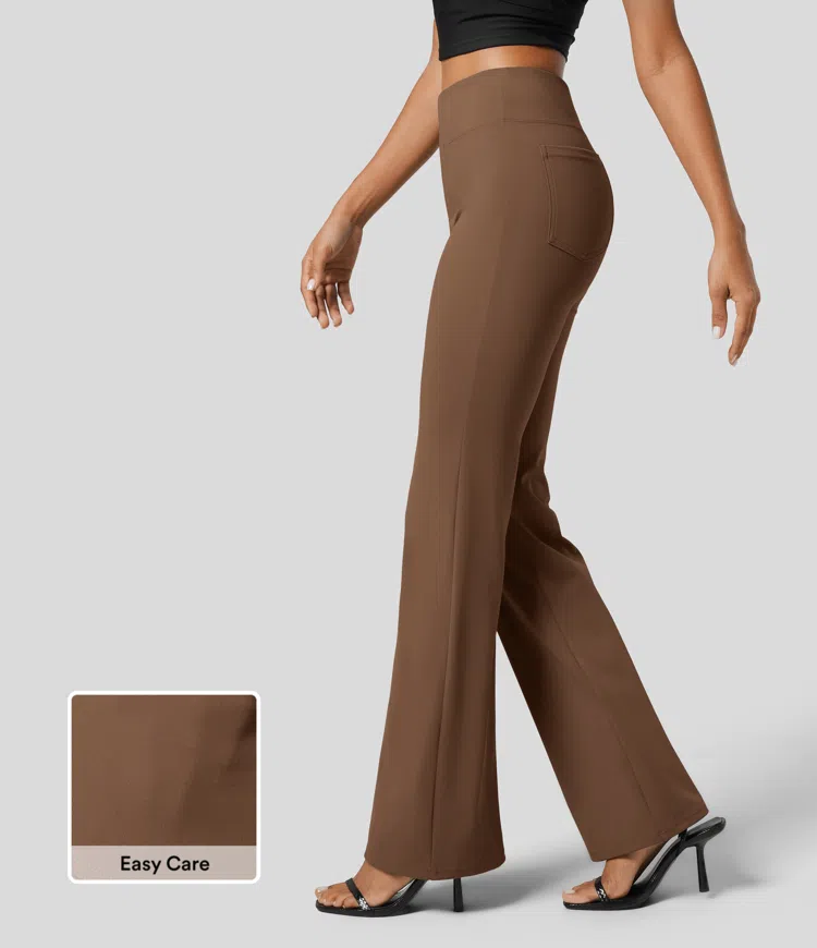 Halara Flex™ High Waisted Back Side Pocket Slight Flare Work Pants