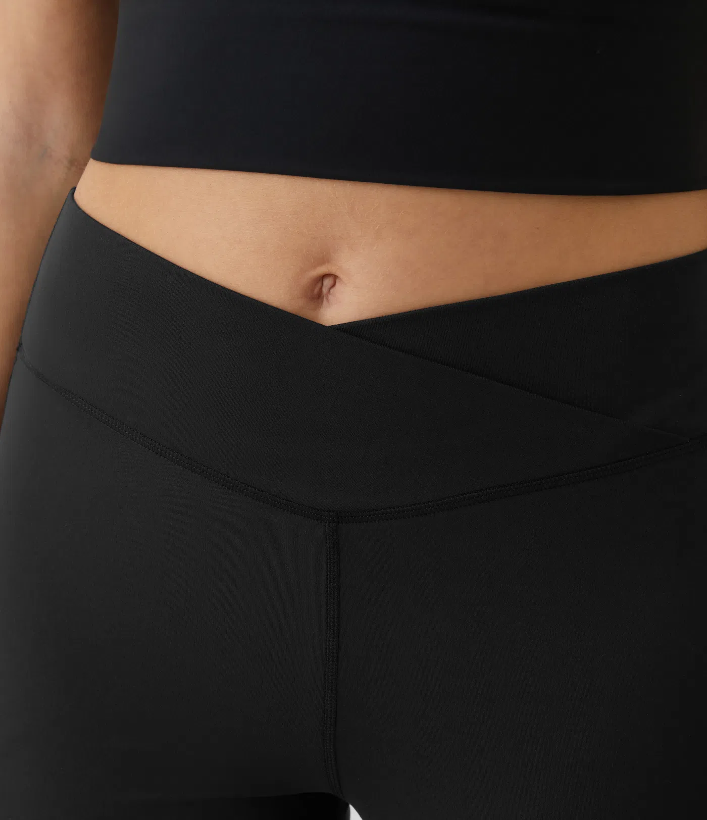 High Waisted Crossover Flare Yoga Leggings