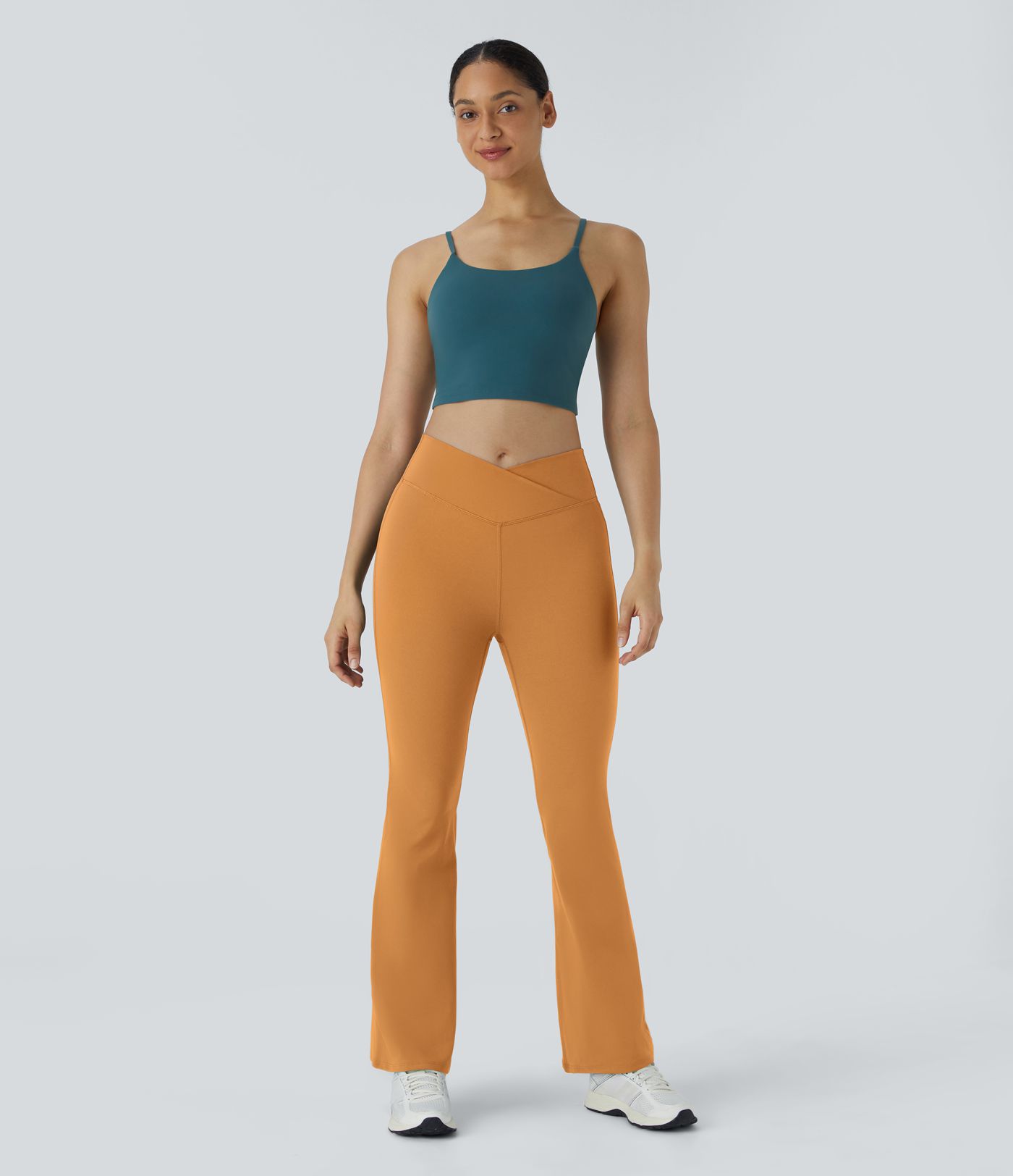DayStretch High Waisted Crossover Flare Yoga Leggings