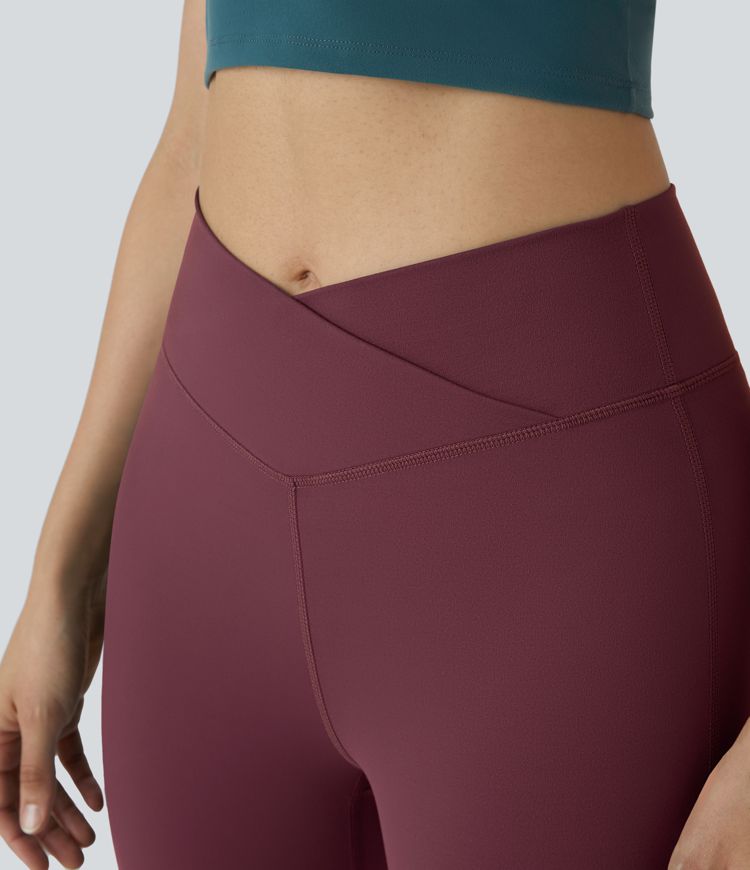 DayStretch High Waisted Crossover Flare Yoga Leggings