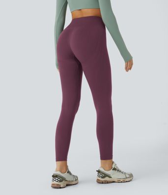 OneForm Seamless Flow Mid Rise Tummy Control Butt Lifting Yoga Leggings