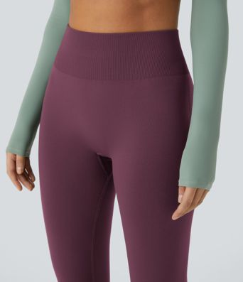 OneForm Seamless Flow Mid Rise Tummy Control Butt Lifting Yoga Leggings