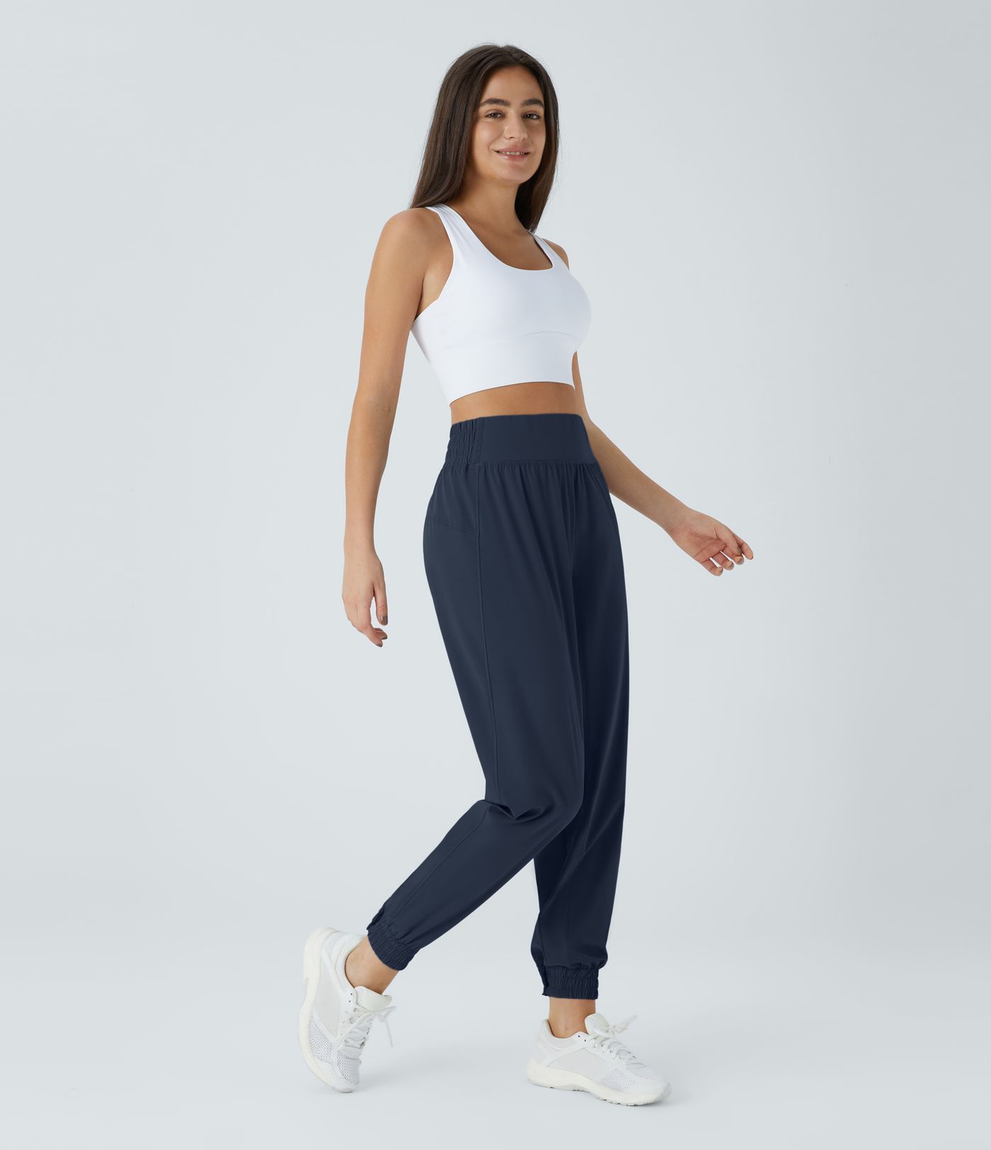 Pantalon de randonnée taille haute avec élastique à la taille
