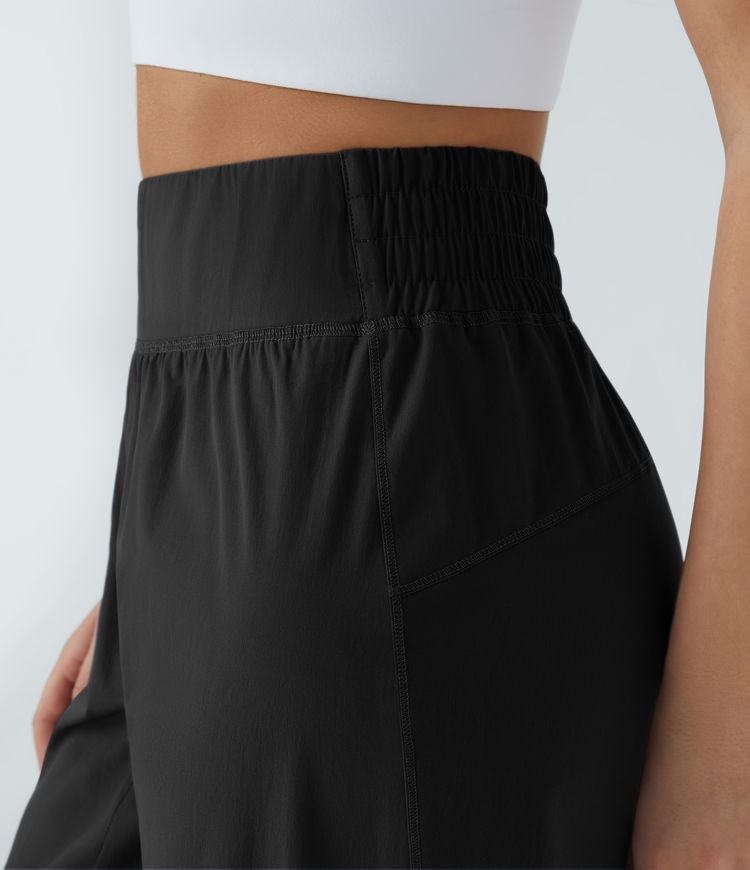 High Waisted Elastic Waistband Hiking Joggers