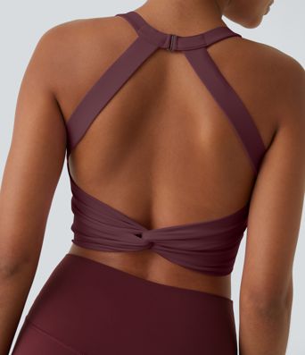 SoftlyZero™ Plush Cut Out Cropped Yoga Tank Top SoftlyZero™ Plush Cut Out Cropped Yoga Tank Top