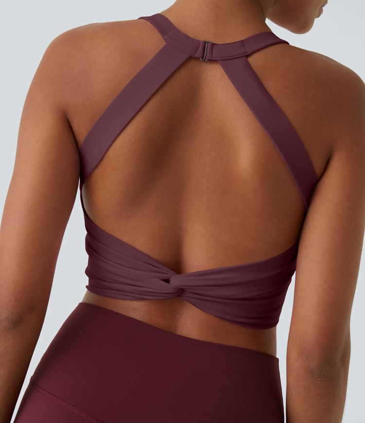 SoftlyZero™ Plush Cut Out Cropped Yoga Tank Top SoftlyZero™ Plush Cut Out Cropped Yoga Tank Top