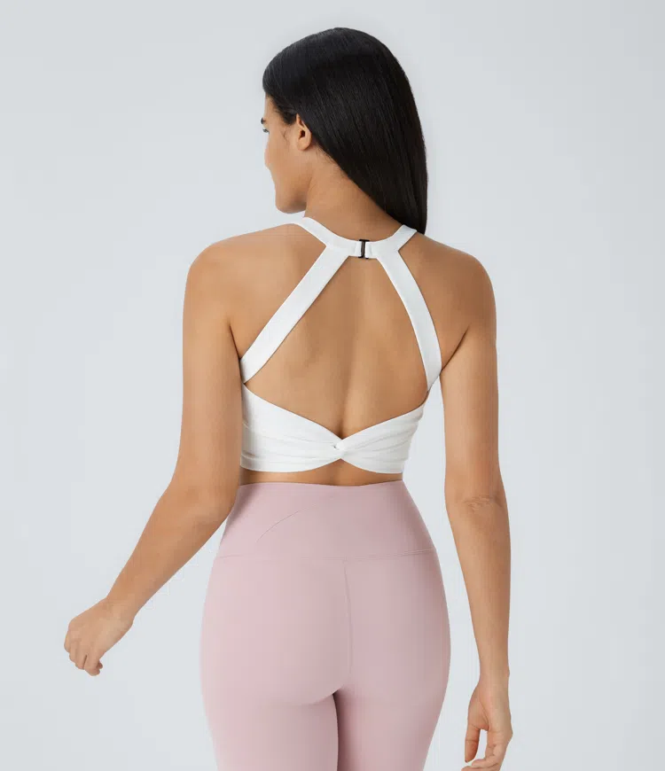 SoftlyZero™ Plush Cut Out Cropped Yoga Tank Top