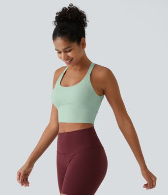 SoftlyZero™ Plush Cut Out Cropped Yoga Tank Top