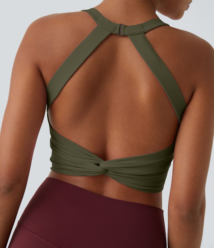 SoftlyZero™ yoga débardeur coupé et découpé à faible maintien pour bonnets A-C