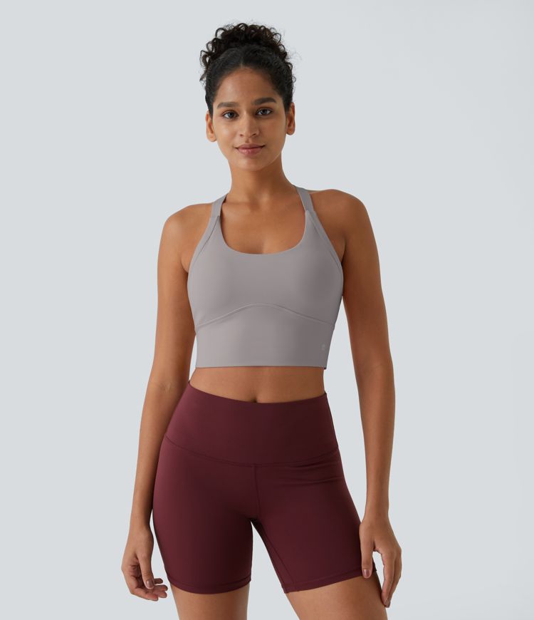 Softlyzero™ Plush - Rückenfreies, verkürztes Yoga-Tanktop - A-C Cups