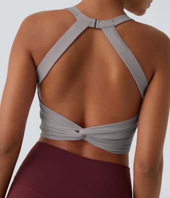Softlyzero™ Plush - Rückenfreies, verkürztes Yoga-Tanktop - A-C Cups
