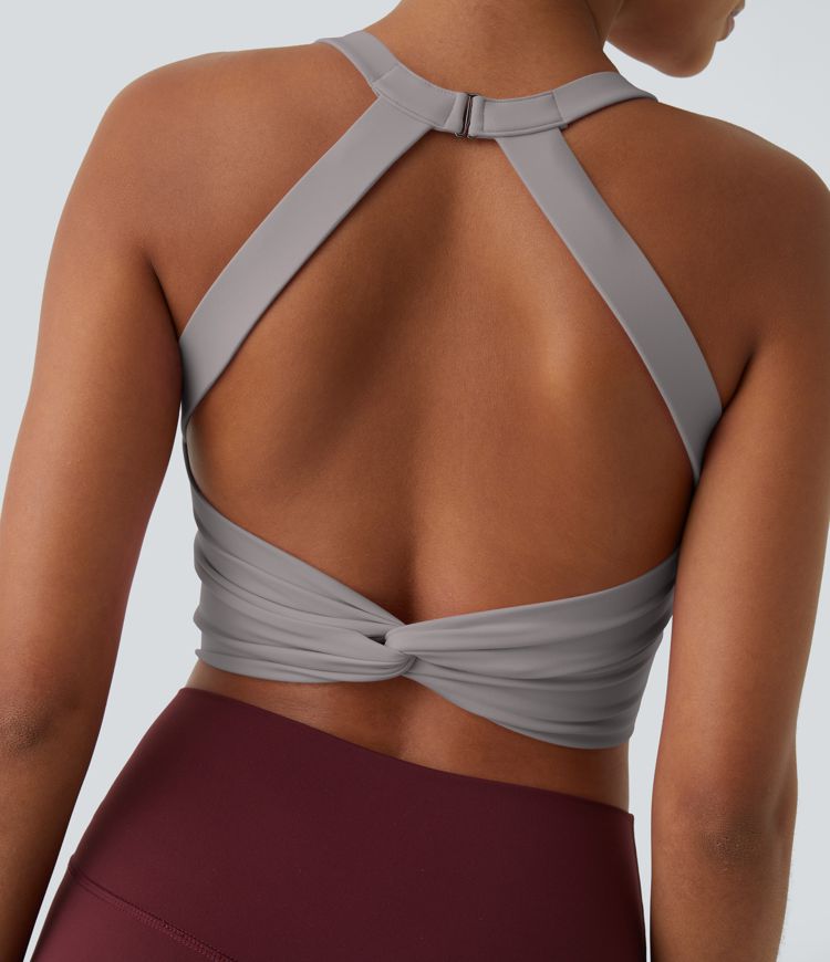 Softlyzero™ Plush - Rückenfreies, verkürztes Yoga-Tanktop - A-C Cups